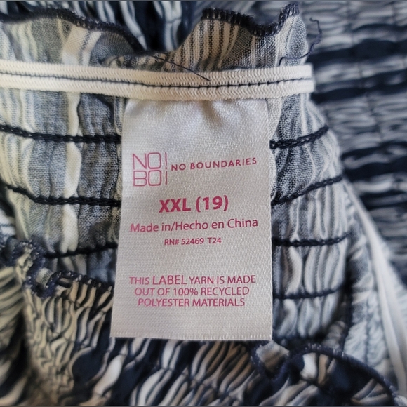 NOBO Juniors XXL (19) Spring Striped Top & Maxi Skirt Navy White - Picture 14 of 14